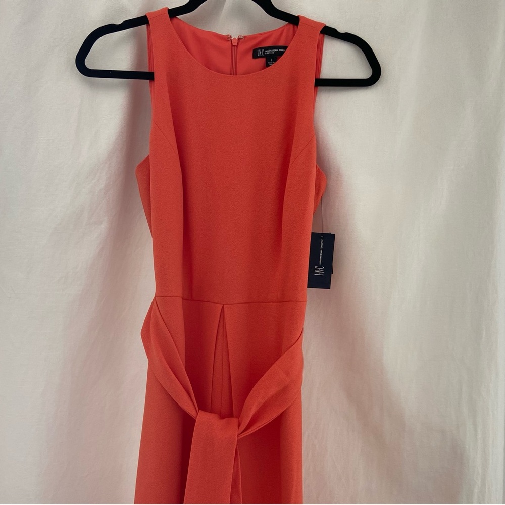 NWT INC International Concepts Orange Wide Leg Jumpsuits Size 2